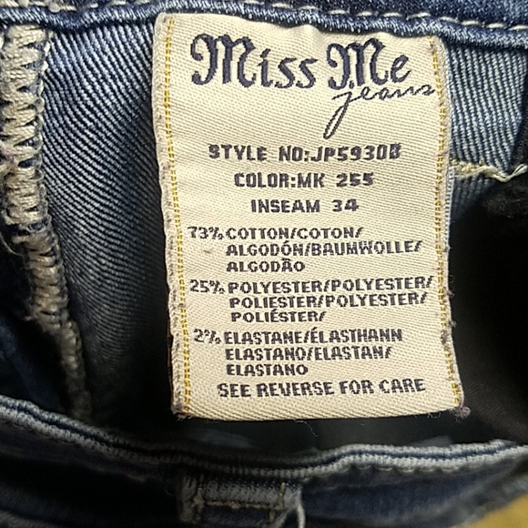 👠💋👠Beautiful Miss Me jeans signature rise 26x34 - Picture 9 of 10
